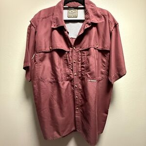 Drake Men's Casual Button Down Shirt - Burgundy